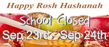 Rosh Hashanah, schools closed